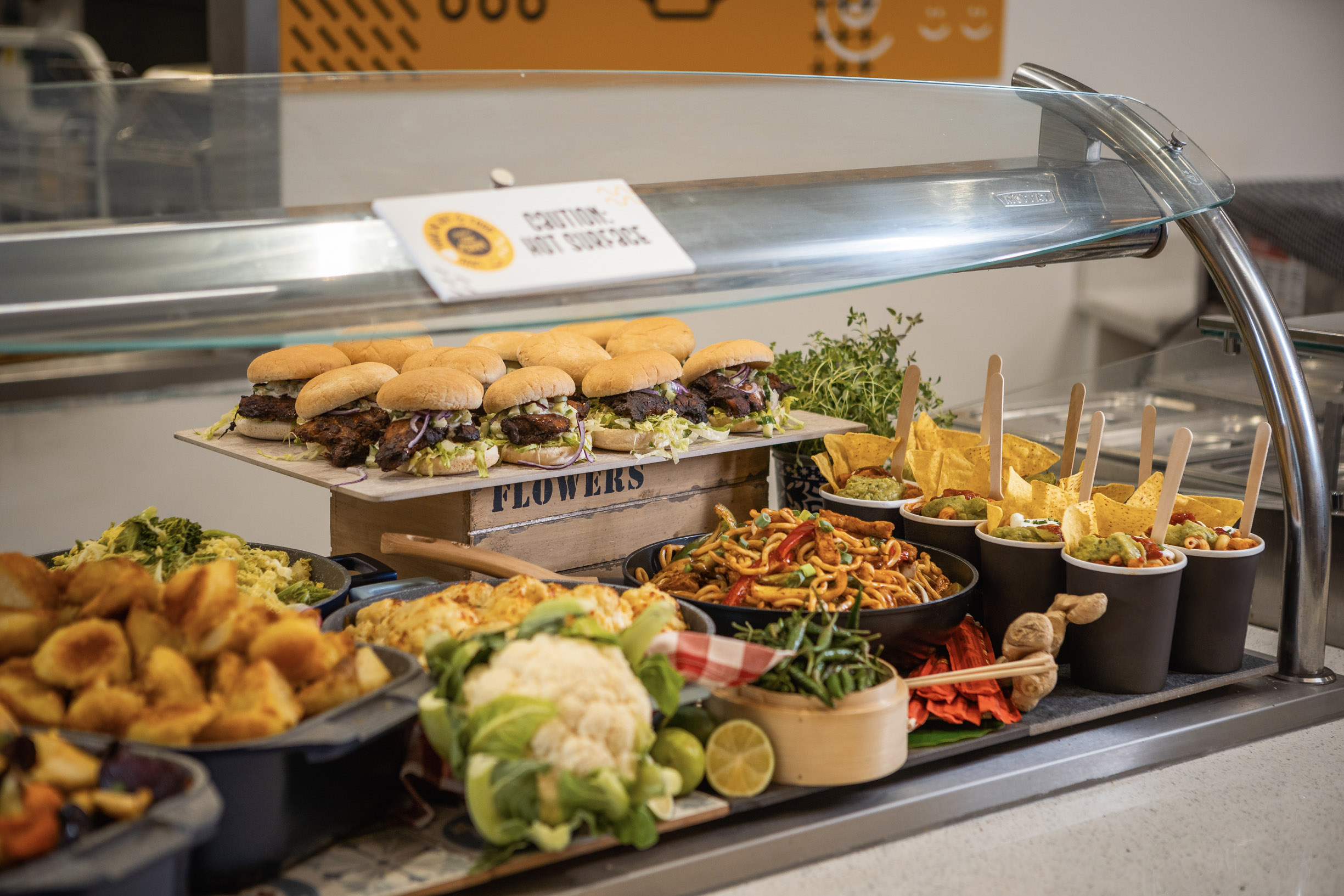 photo of a canteen with food