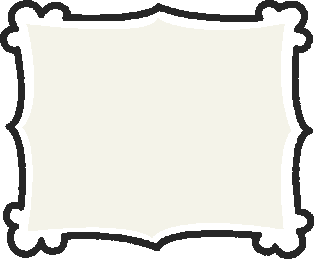 drawn frame with cream background