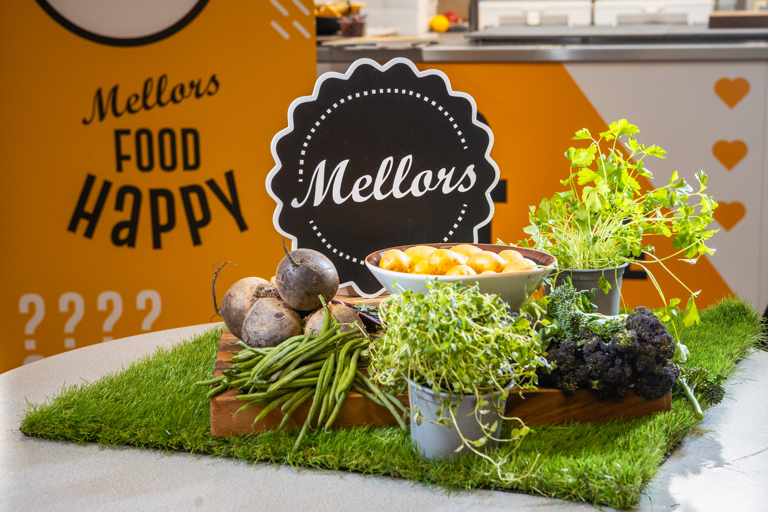 mellors food happy plaque with food